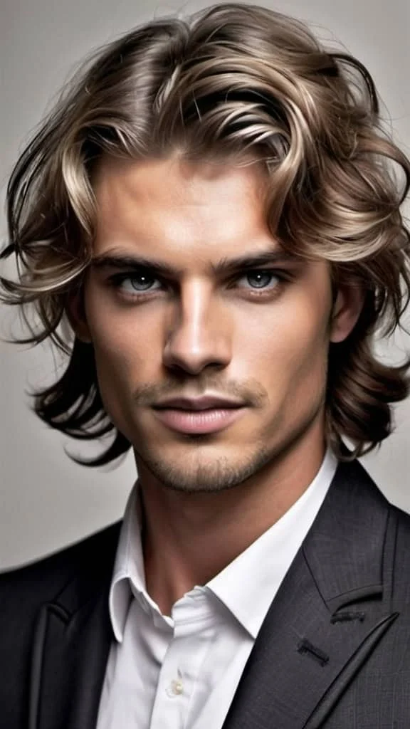 Wavy Hairstyle Medium Hairstyles for Men