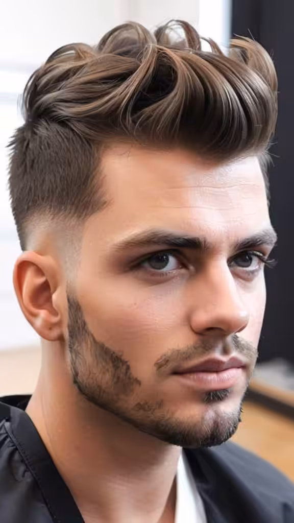 High Fade with Tousled Hair High Taper Fade