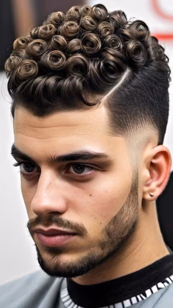 High Taper Fade Curly Hair High Taper Fade