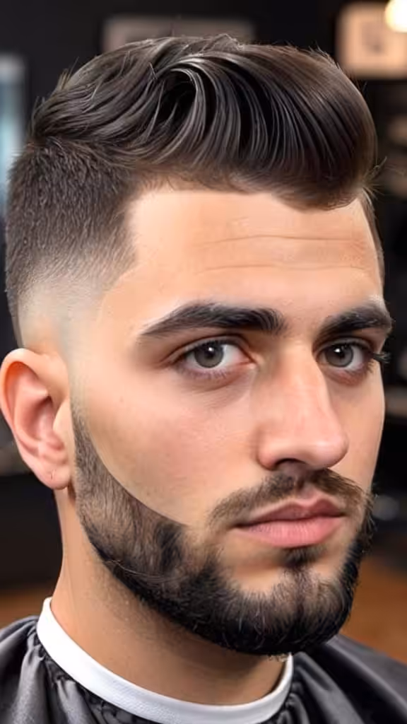 Low Fade with Caesar Cut Low Taper Fade