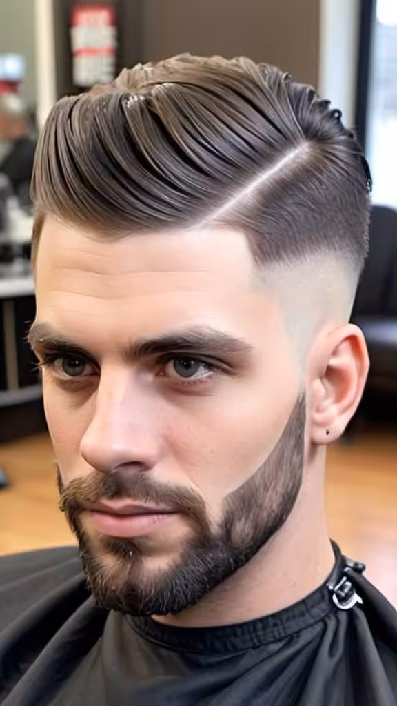 Low Fade with Disconnected Top Low Taper Fade