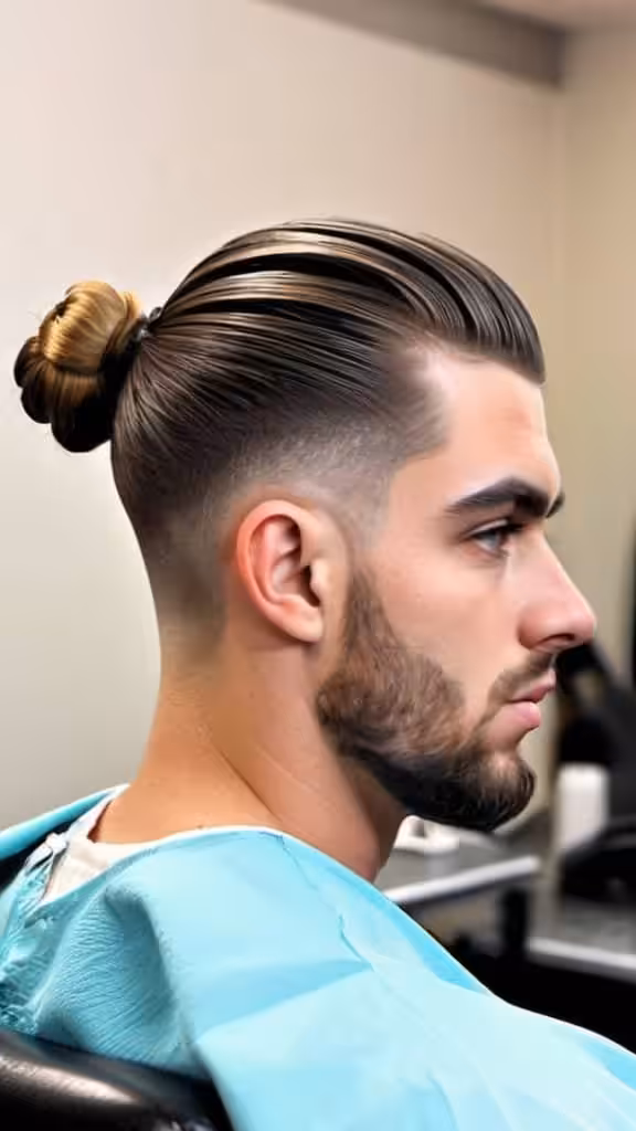 Man Bun Taper Fade Mid Taper Fade