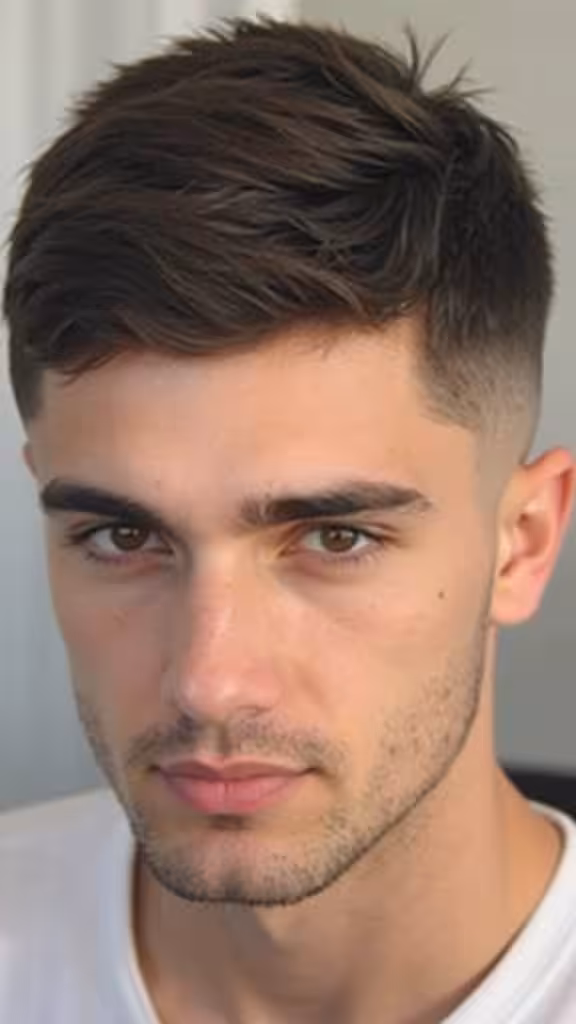 Short Hair with Mid Fade Mid Taper Fade