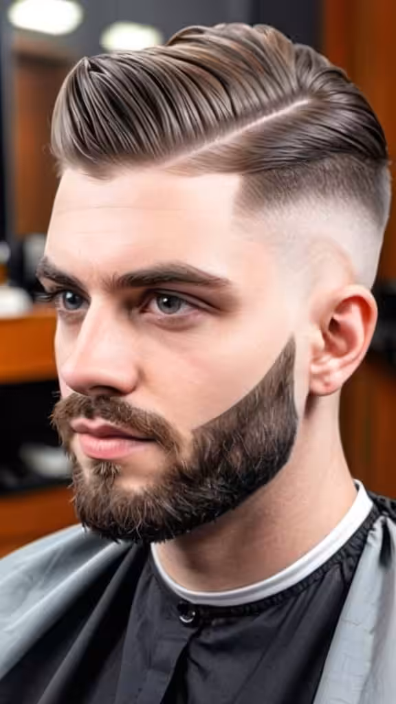 Side Part with Mid Fade Mid Taper Fade