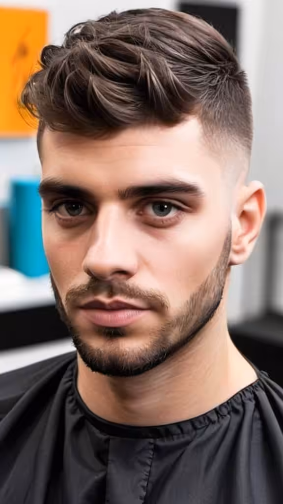 Taper Fade Fringe Mid Taper Fade