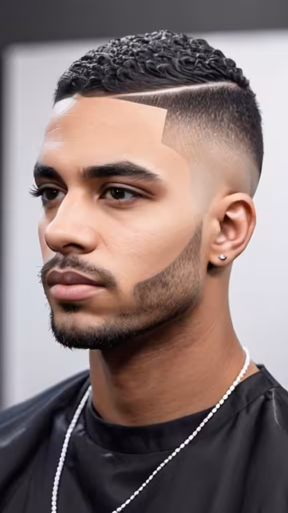 Taper Fade Middle Part High Taper Fade