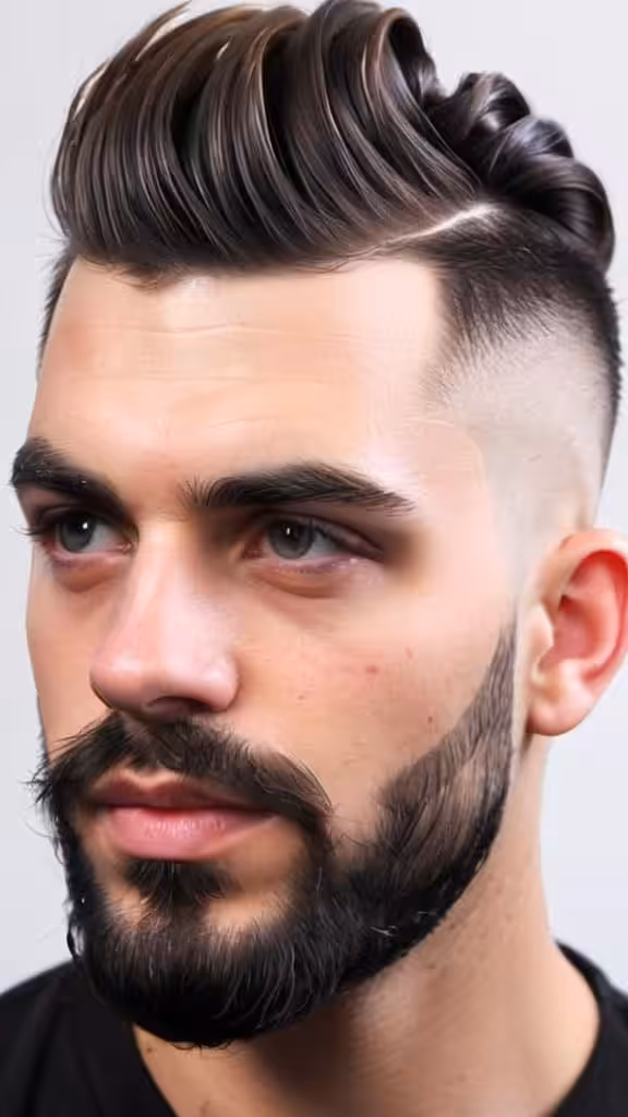 Top Knot with Low Taper Fade