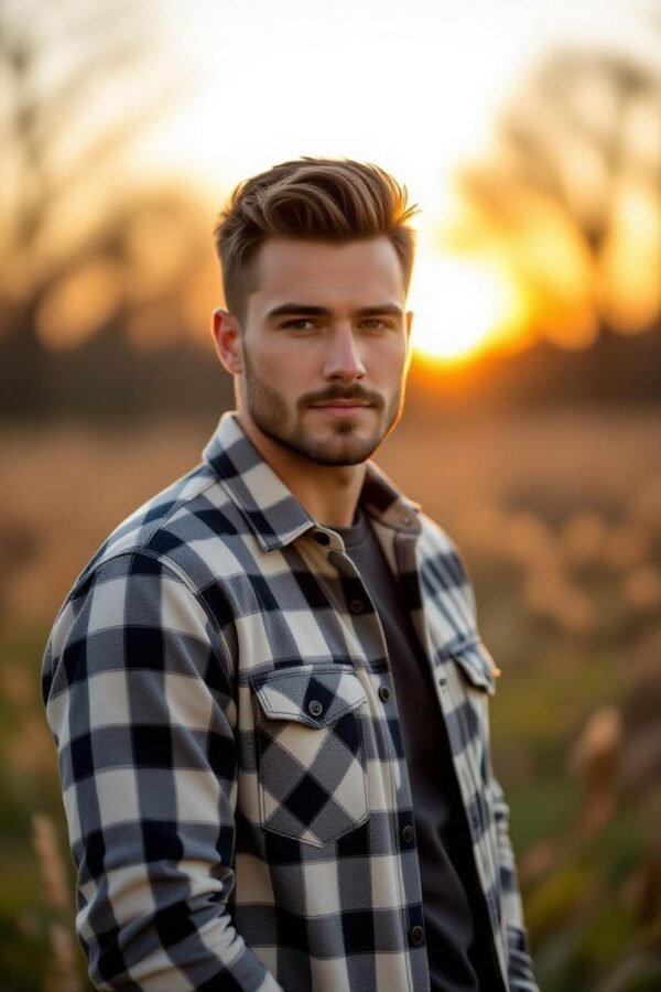 Designed low taper fade, etched pattern hairstyle, artistic bold look.