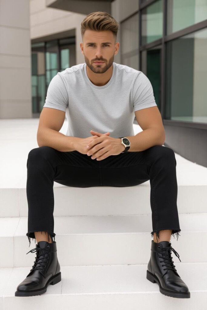 Mid Taper Fade: 35 Unique Styles for Men in 2025 Mid taper fade tapered crop, textured fringe hairstyle, casual look.