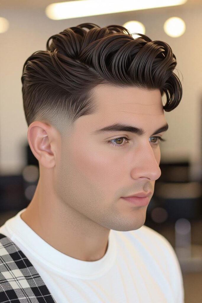 Mid Taper Fade: 35 Unique Styles for Men in 2025 Mid taper fade wavy twist, twisted wavy hairstyle, unique texture.