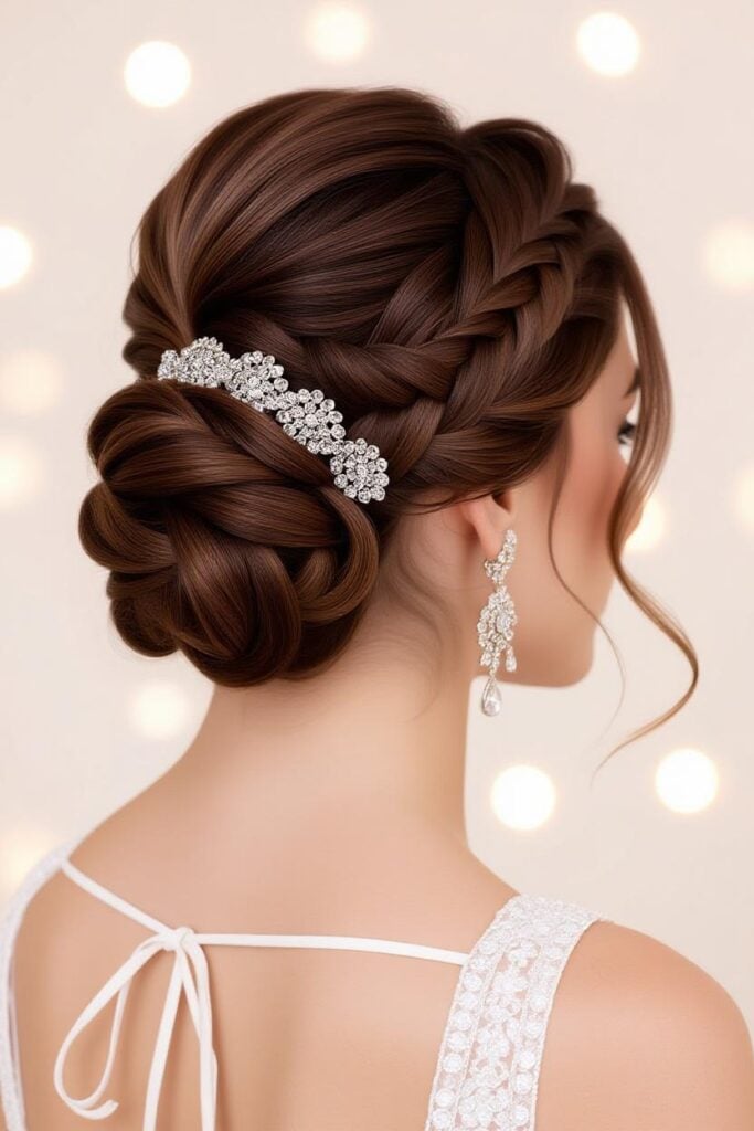 Bridal Hairstyles for Indian Weddings in 2025: Perfect Hair Styles on Lehenga, Saree & Gown Bejewelled Magic Knot