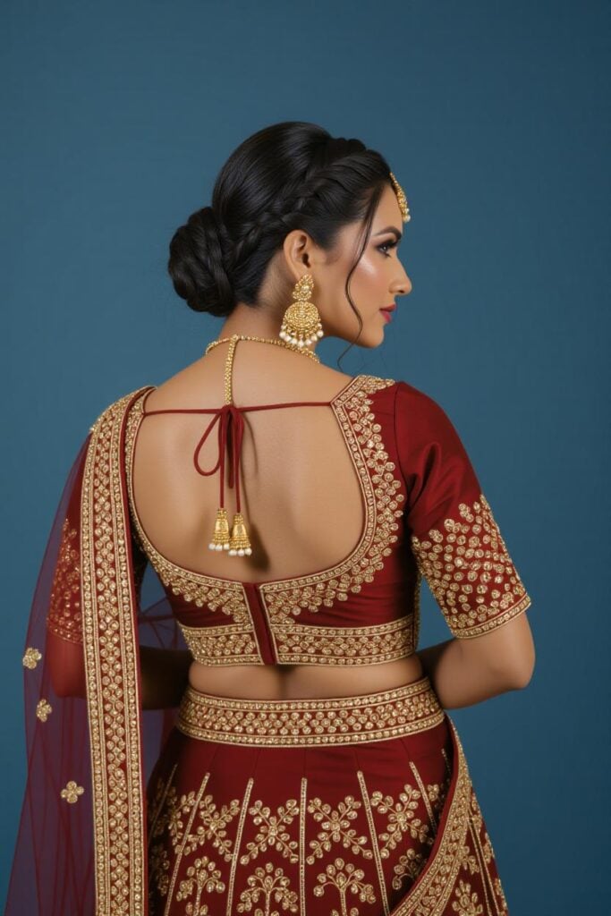 Bridal Hairstyles for Indian Weddings in 2025: Perfect Hair Styles on Lehenga, Saree & Gown Gota Patti Ribbon Juda