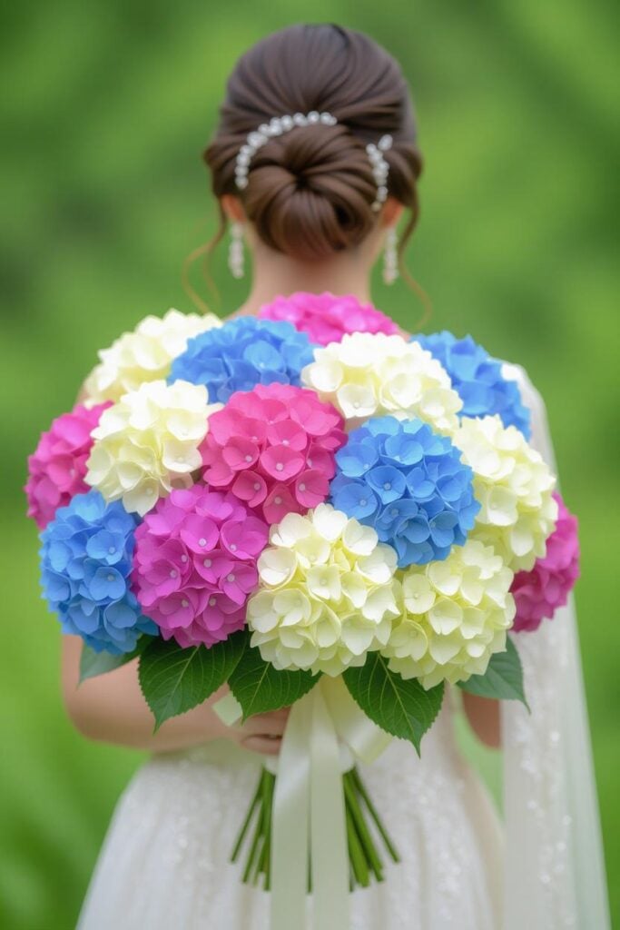 Bridal Hairstyles for Indian Weddings in 2025: Perfect Hair Styles on Lehenga, Saree & Gown Hydrangea Floral Juda