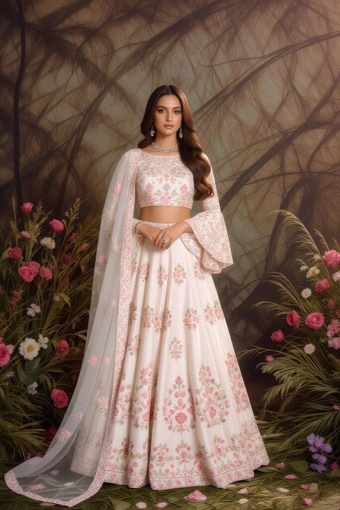 Bridal Hairstyles for Indian Weddings in 2025: Perfect Hair Styles on Lehenga, Saree & Gown Pastel Abloom Long Juda Waves