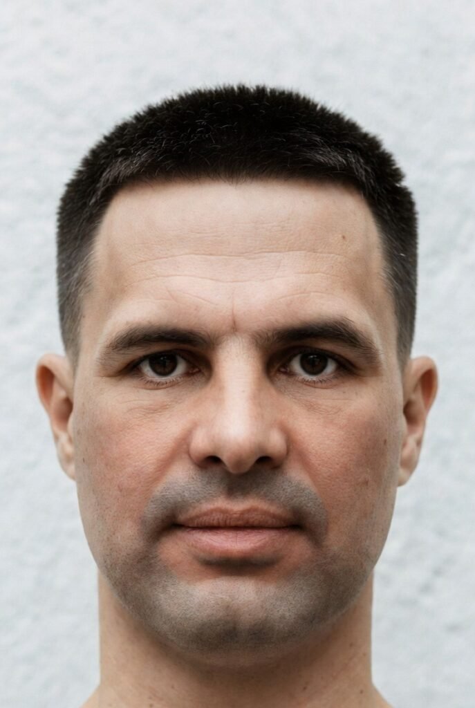 All-even crew cut for men 2025 – uniform #3, diamond no-fuss base.