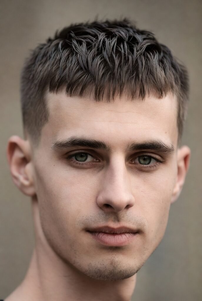Crew cut buzz for men – versatile office-ready buzz cut hairstyle