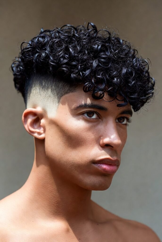 Curly Disconnected Undercut