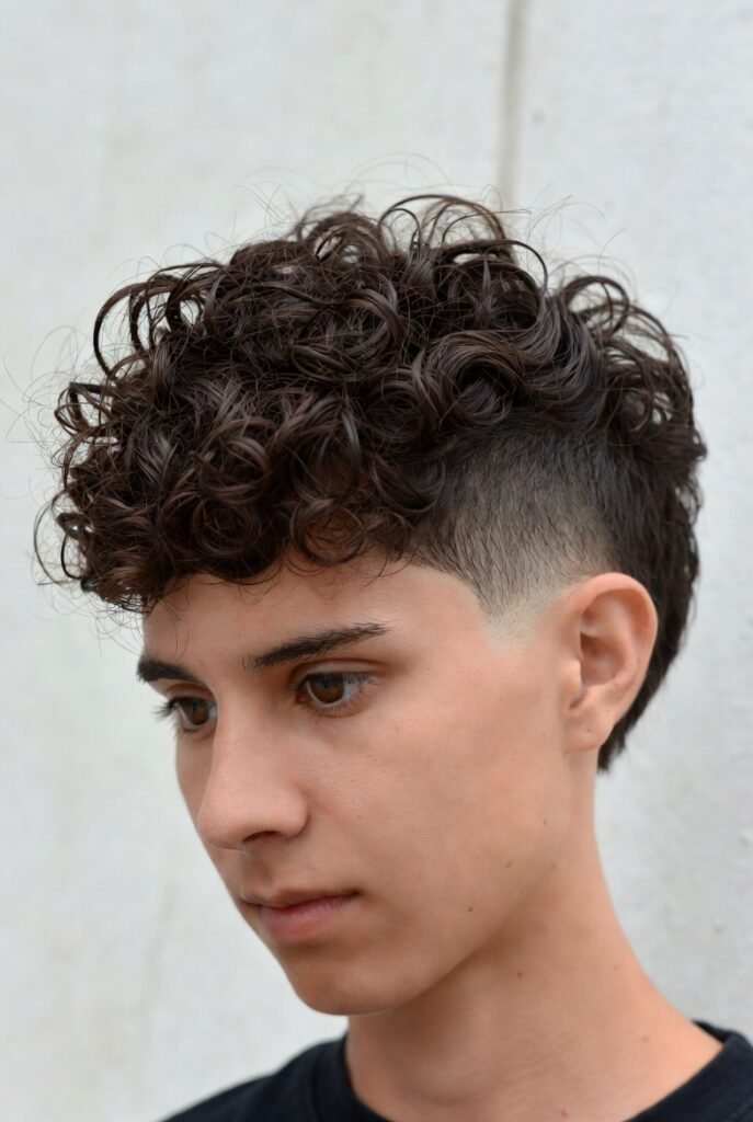 Curly Messy Undercut