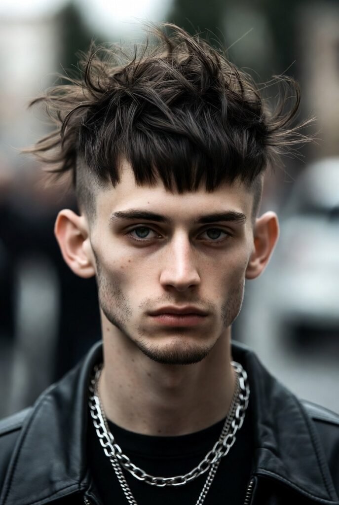 Reverse buzz cut for men – long top flipped classic edgy