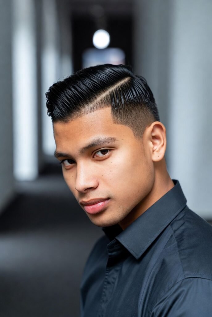 Side Part Slick Back