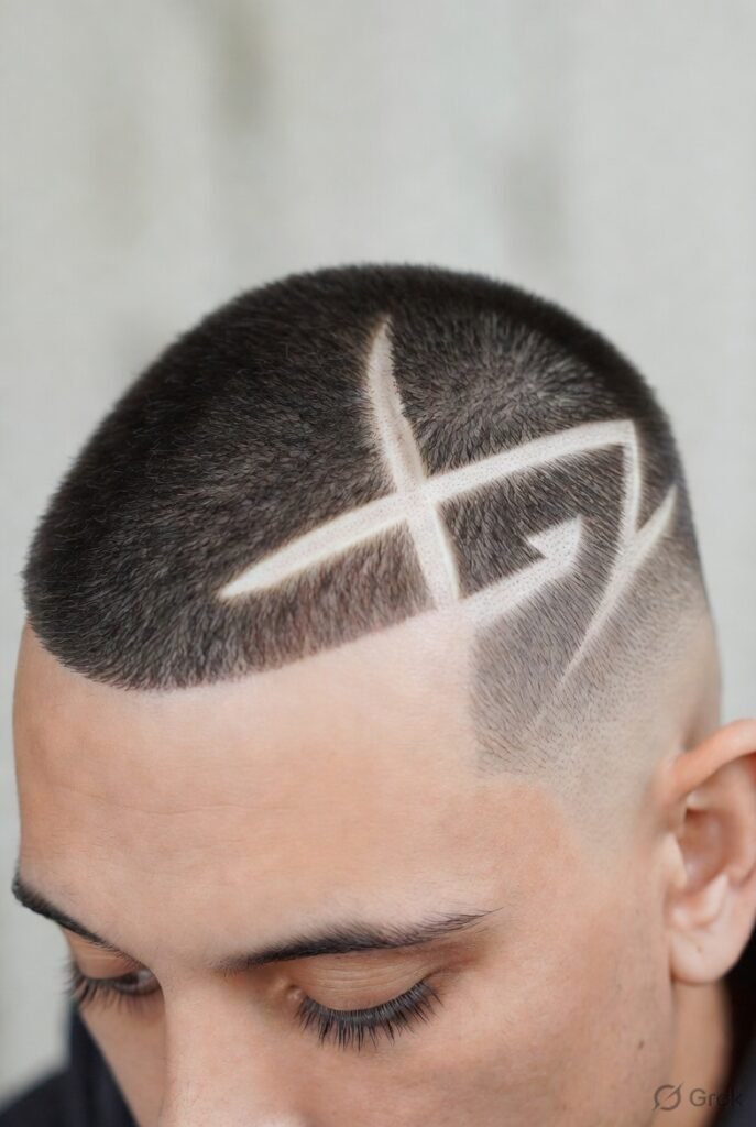 Bald Fade with Hair Design