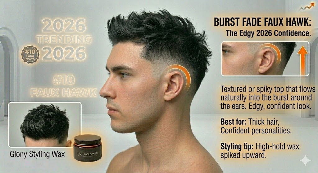 Burst Fade Faux Hawk