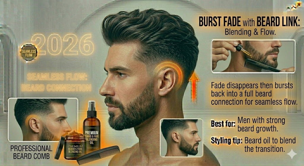 Burst Fade with Beard Link