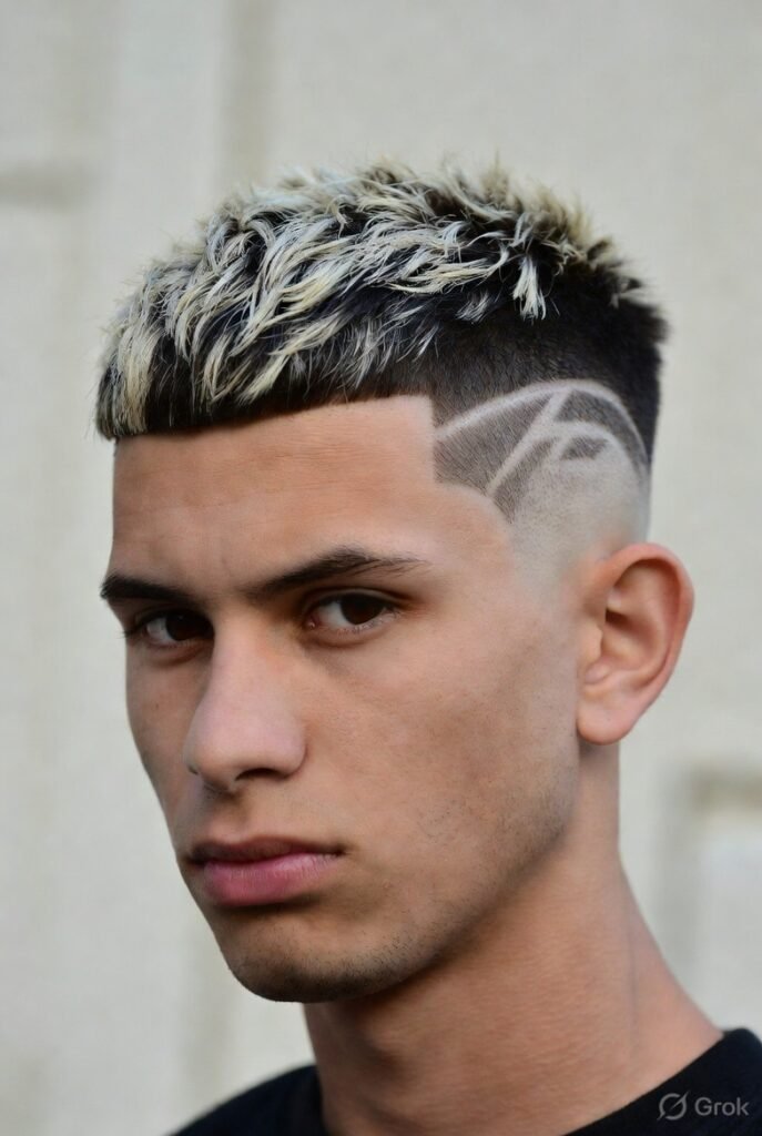 Burst Fade with Bleached Tips