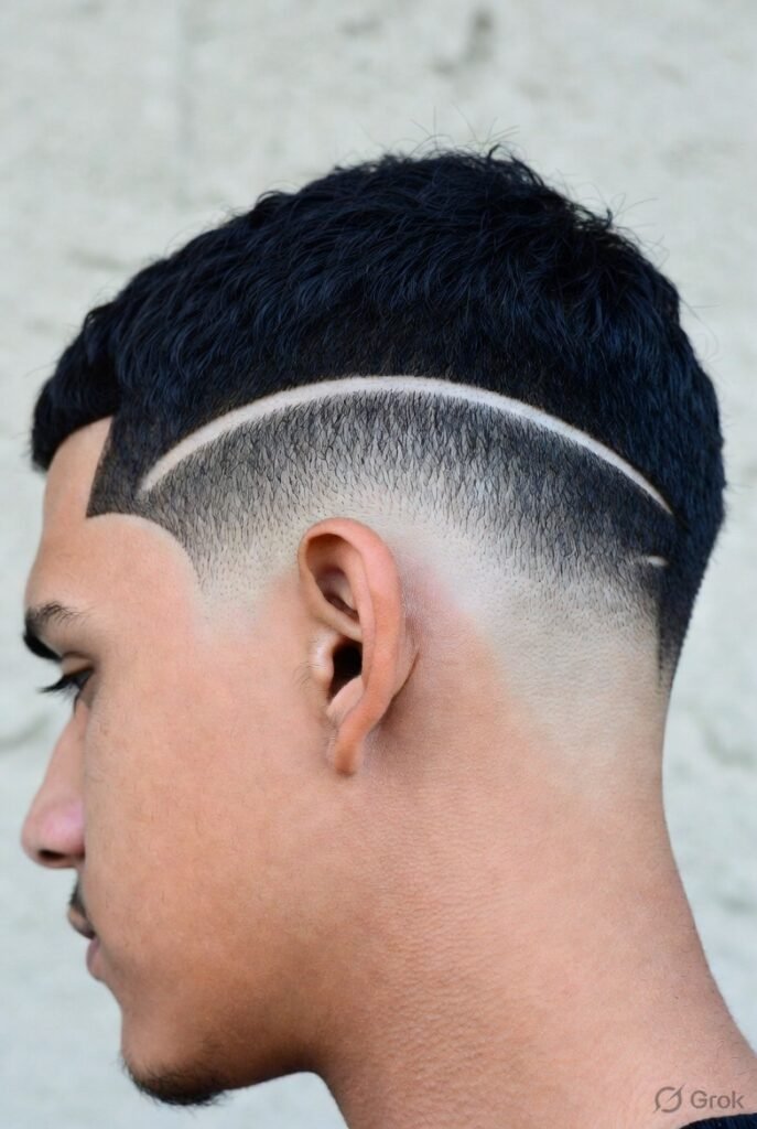 Burst Fade with Line-Up
