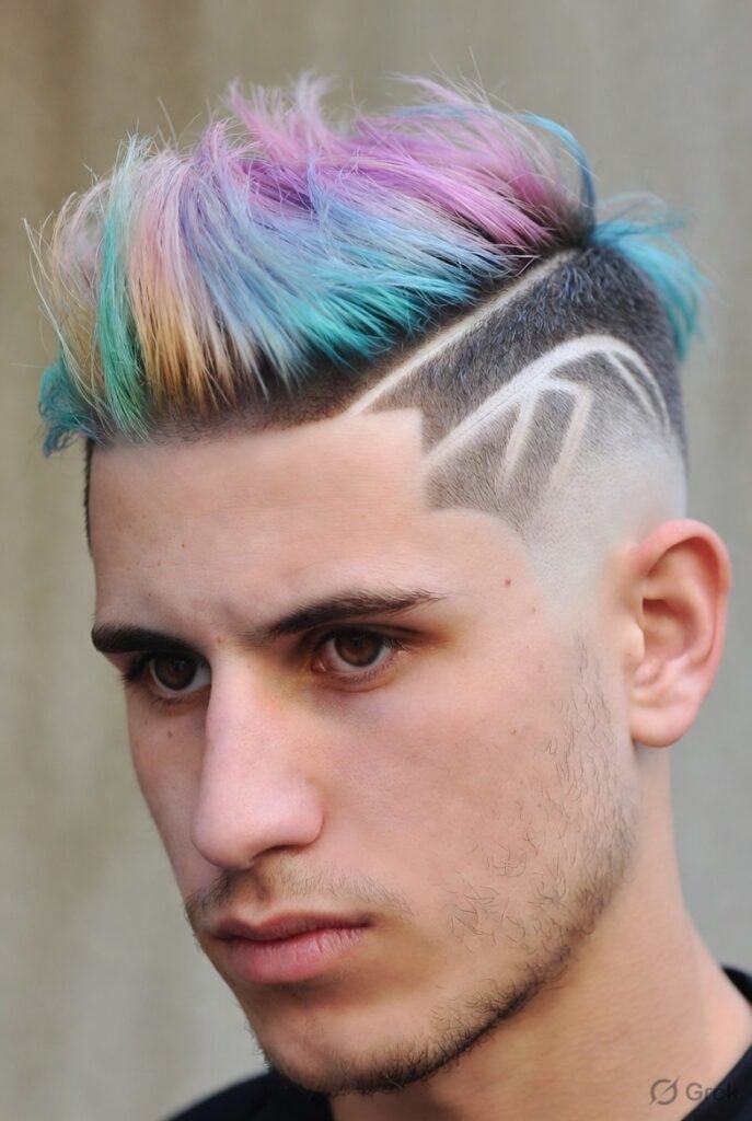 Burst Fade with Vibrant Colors