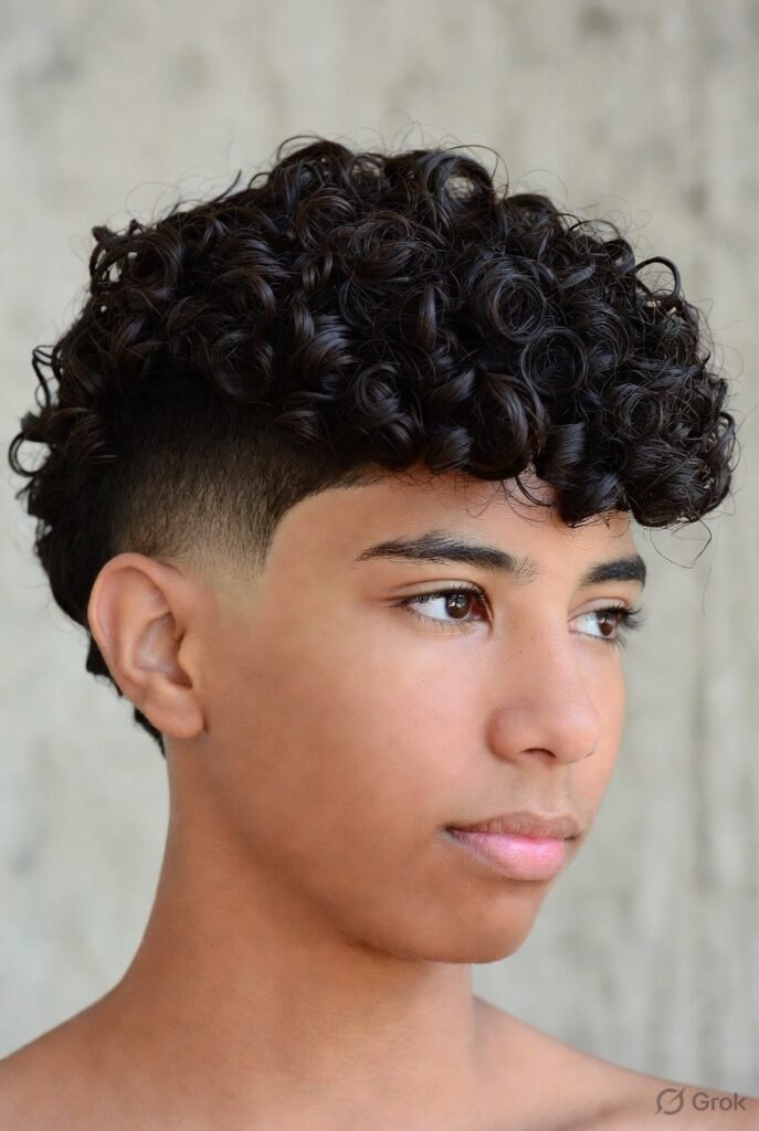 Curly Top Skin Fade