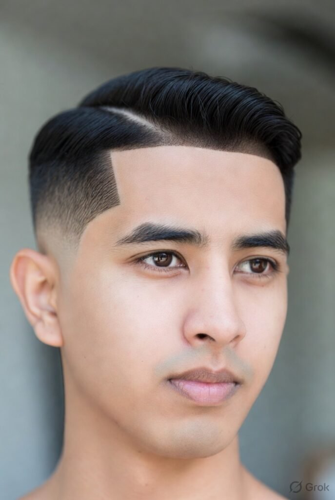 Drop Fade Side Part