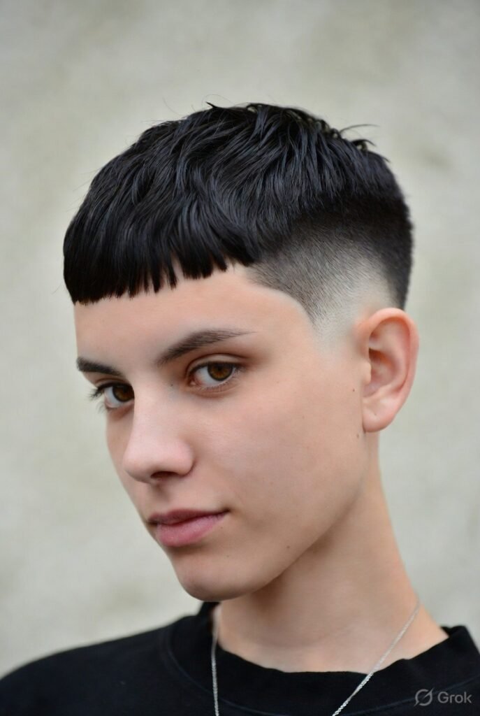 Short Fringe Burst Fade