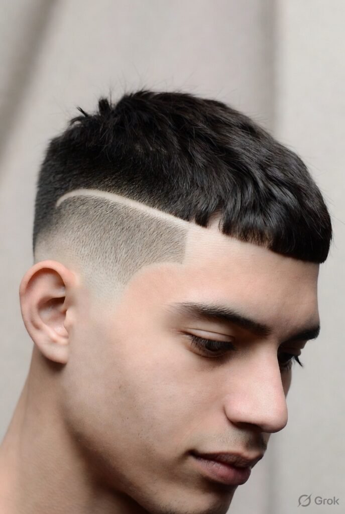 Skin Fade with Hard Part